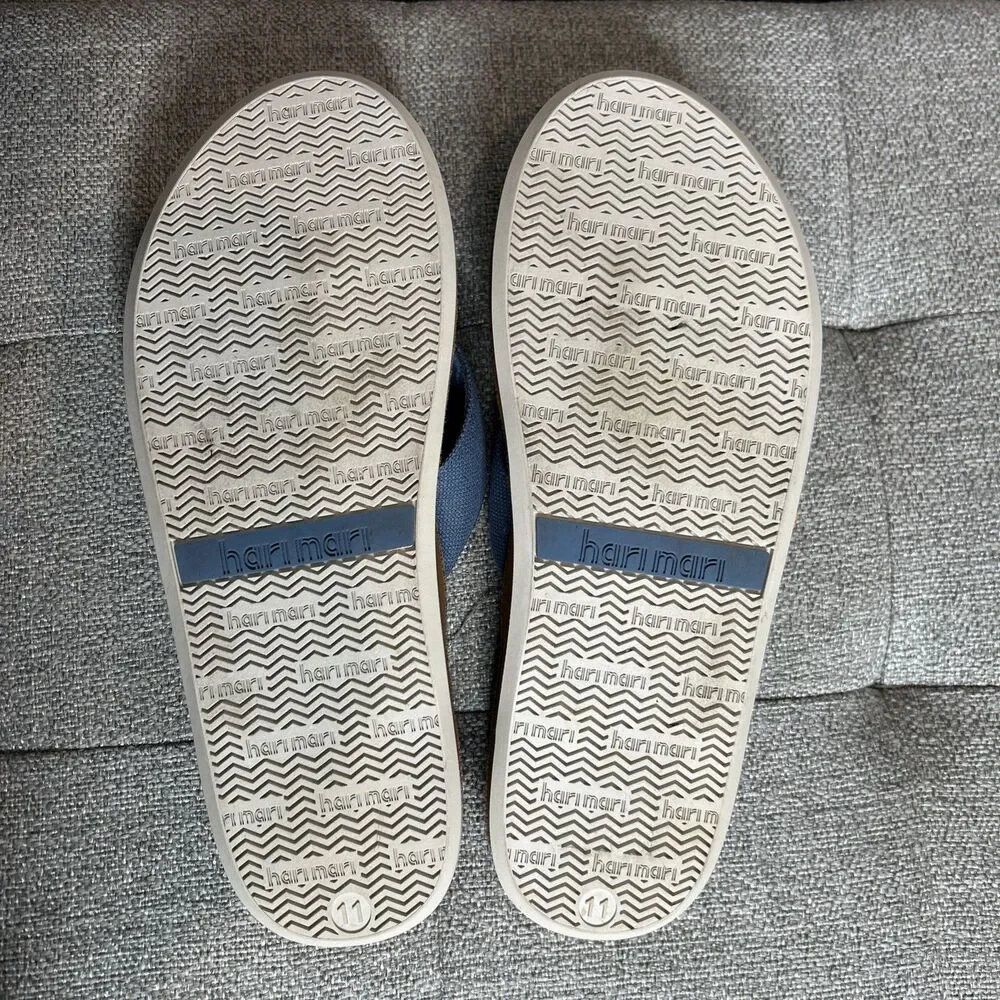 Hari Mari Flip Flops Men Size 11 Beach Resort Vacation Preppy Sunset